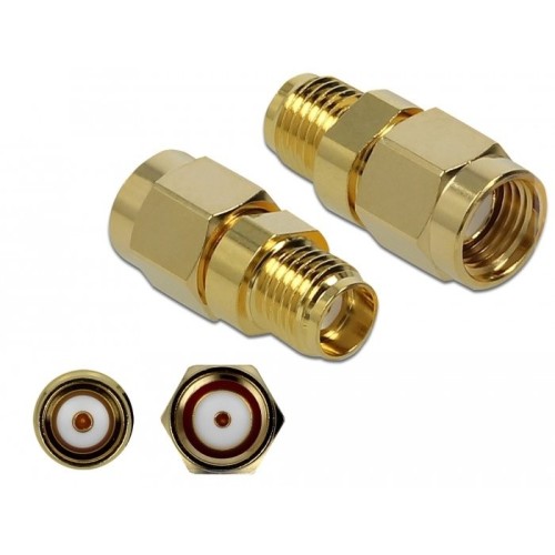 Delock adaptador rp-sma macho a sma hembra 10 ghz