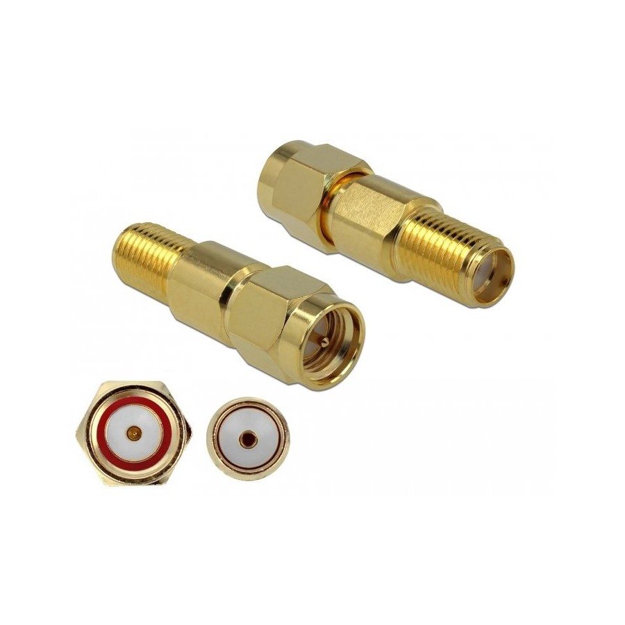 Delock adaptador sma macho a sma hembra 3 ghz