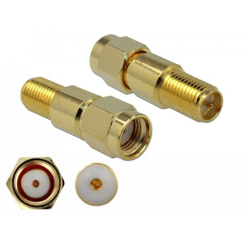 Delock adaptador rp-sma macho a rp-sma hembra 3 ghz