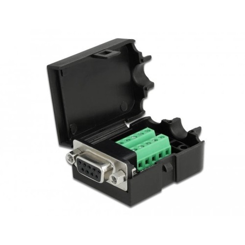 Delock 66265 adaptador sub-d 9 pin hembra a terminalblock 10 pin