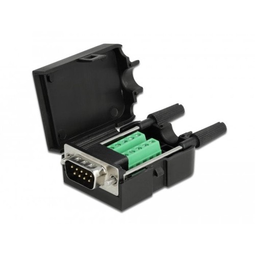 Delock adaptador sub-d 9 pin macho a terminalblock 10 pin