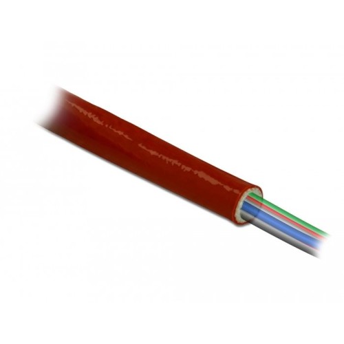 Funda cable delock 2m 10mm ignífugo silicona rojo
