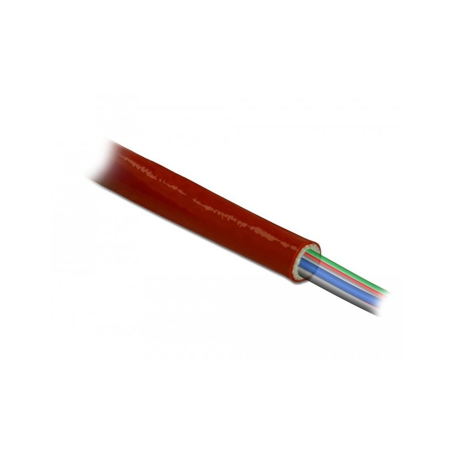 Funda cable delock 2m 10mm ignífugo silicona rojo