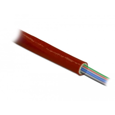 Funda cable delock 2m 10mm ignífugo silicona rojo