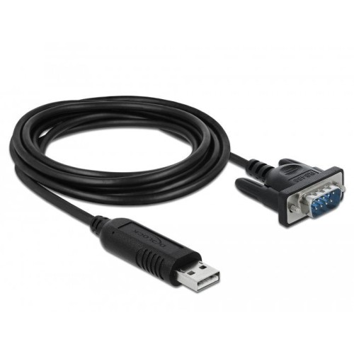 Delock adaptador de usb 2.0 a serial rs-485 con protección esd de 15 kv y una compacta carcasa de conector serial