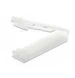 Delock organizador de cable plano con clip de bloqueo, autoadhesivo, natural 10 piezas