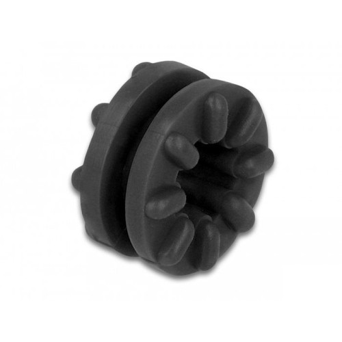 Delock ojal antivibración negro 10 piezas