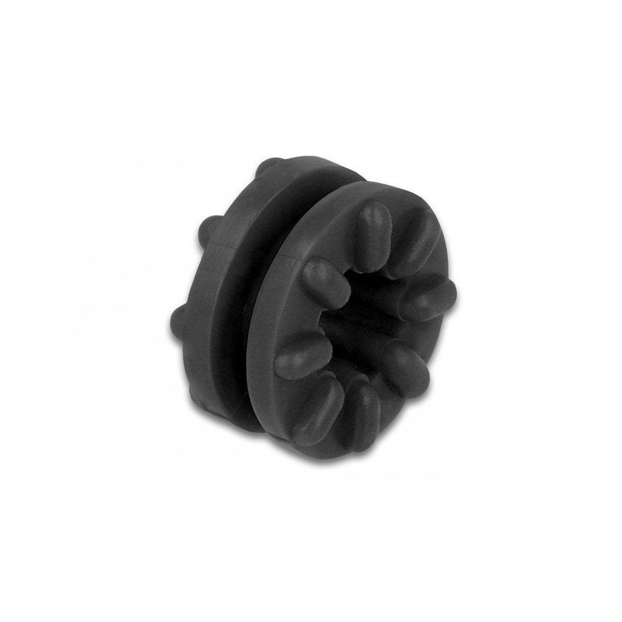 Delock ojal antivibración negro 10 piezas