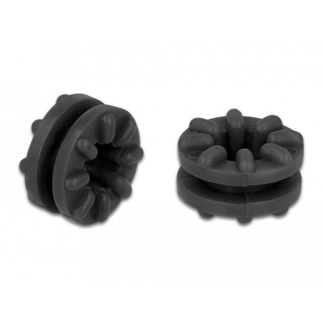 Delock ojal antivibración negro 10 piezas