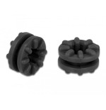 Delock ojal antivibración negro 10 piezas