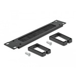 Delock 10" barra escobilla gestión cable con 2 soportes 1 u negro