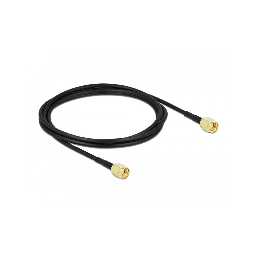 Delock cable de antena rp-sma macho a rp-sma macho lmr/cfd100 2 m low loss