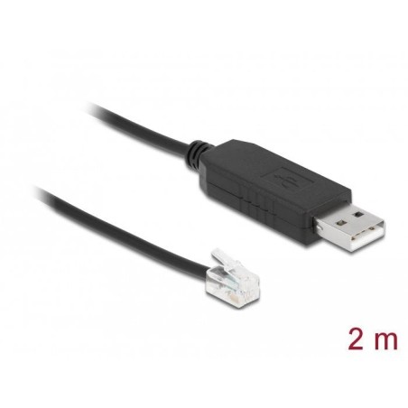 Delock cable usb typ-a a seriell rs-232 rj9/rj10 2 m