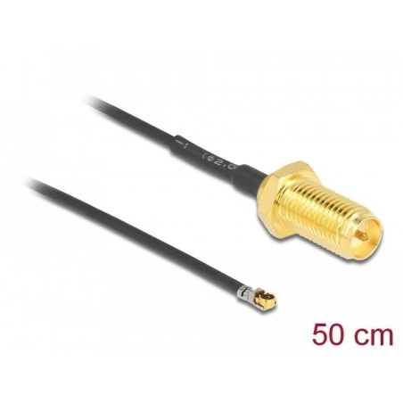Delock cable de antena rp-sma hembra am einbau a mhf® 4l lk macho 1.37 50 cm