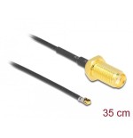 Delock cable de antena sma hembra am einbau a mhf® 4l lk macho 1.37 35 cm