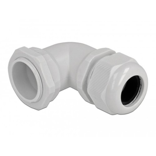 Delock prensaestopas en ángulo de 90 ° pg29 gris