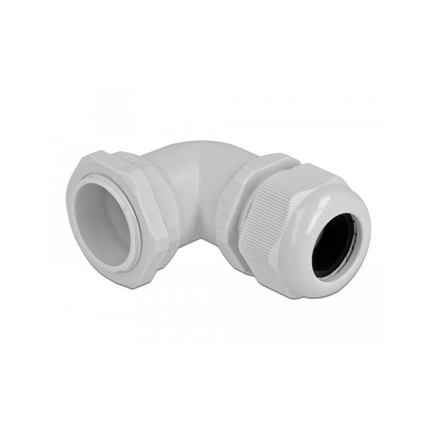 Delock prensaestopas en ángulo de 90 ° pg29 gris