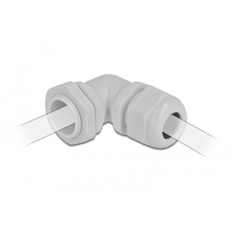 Delock prensaestopas en ángulo de 90 ° pg29 gris