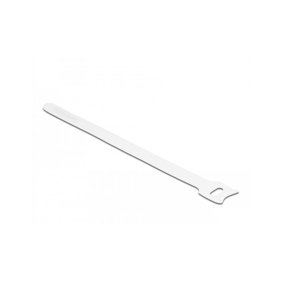 Delock klett-cablebinder l 200 x b 12 mm blanco 10 piezas