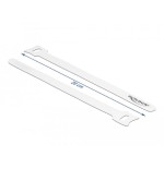 Delock klett-cablebinder l 200 x b 12 mm blanco 10 piezas