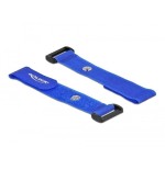 Delock brida de cable con lazo y ojal de sujeción la 190 x an 25 mm azul 5 piezas