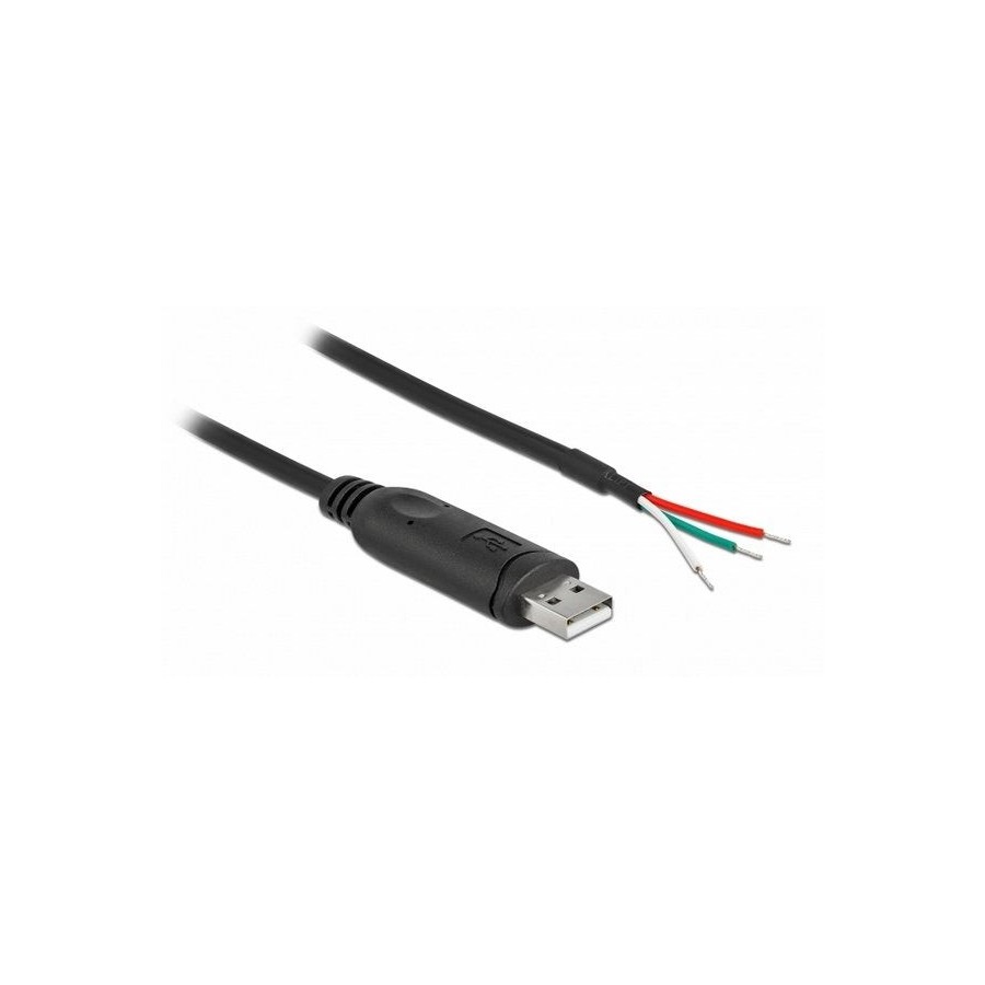 Delock cable usb 2.0 tipo a a serie rs-232 con 3 extremos de cable abiertos 1 m