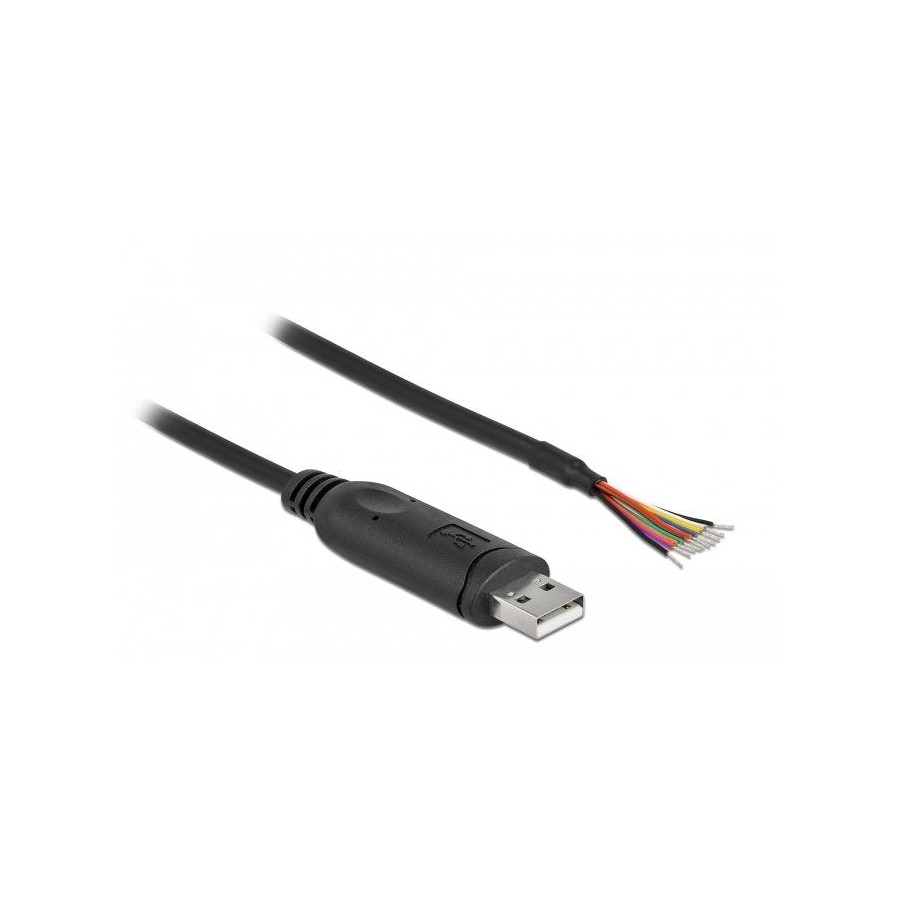 Cable delock usb 2.0 tipo a a serie rs-232 con 9 extremos de cable abiertos