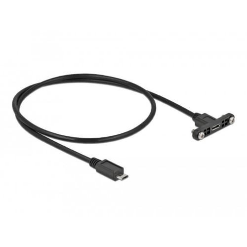Delock cable usb 2.0 micro-b hembra usb 2.0 micro-b macho 0.5 m