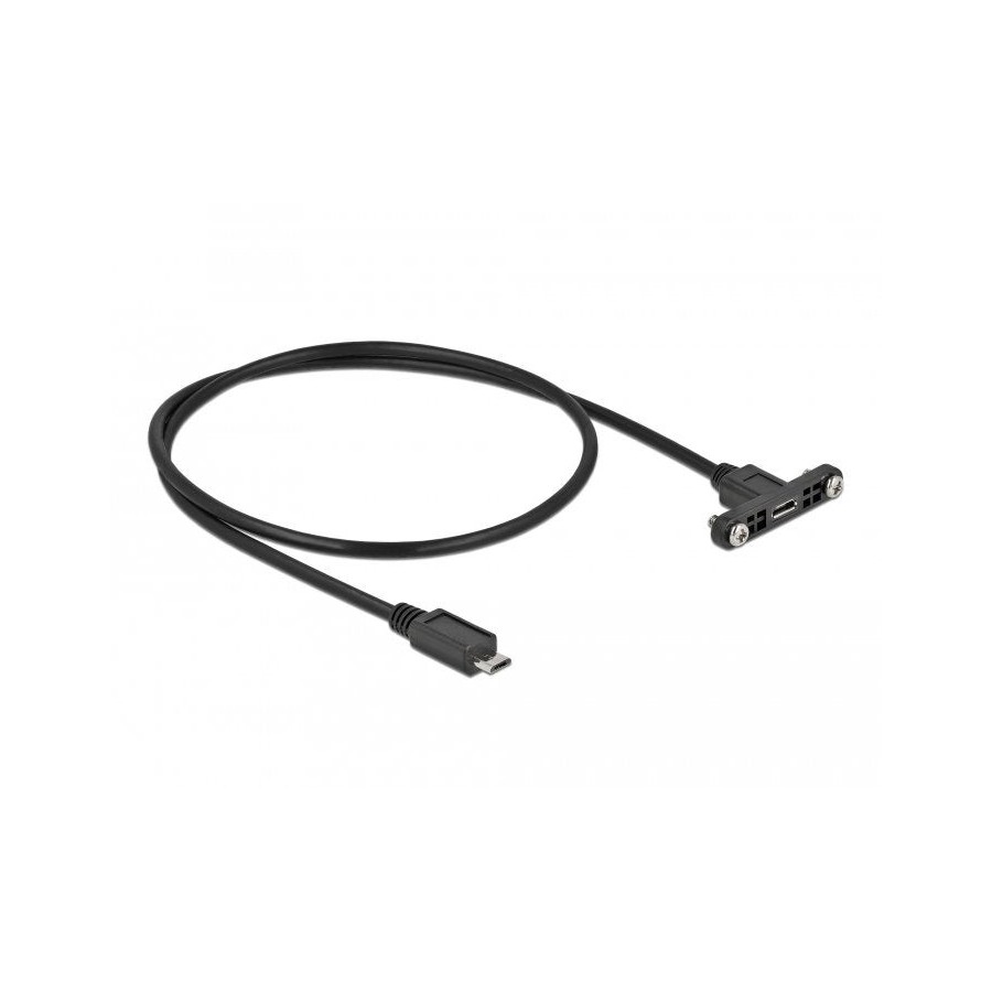 Delock cable usb 2.0 micro-b hembra usb 2.0 micro-b macho 0.5 m