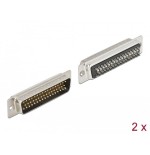 Delock pin de metal macho d-sub hd 50, versión para soldar, 2 piezas