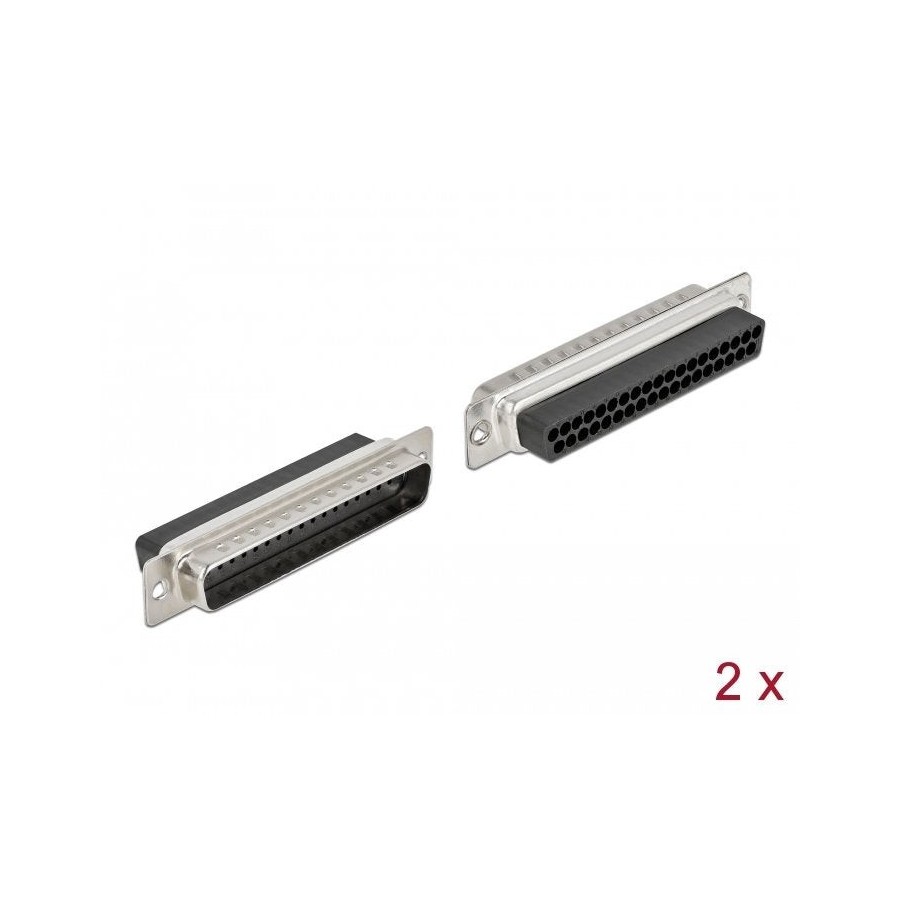 Delock pinza de sujeción macho d-sub 37, metal, 2 piezas