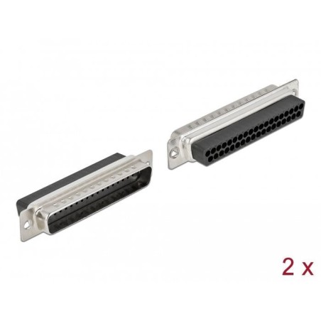 Delock pinza de sujeción macho d-sub 37, metal, 2 piezas