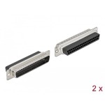 Delock pinza de sujeción macho d-sub 37, metal, 2 piezas