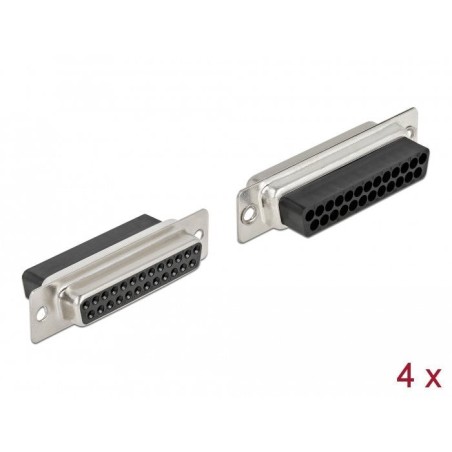 Delock d-sub conector de crimpado de 25 clavijas, metal, 4 piezas