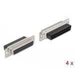 Delock d-sub conector de crimpado de 25 clavijas, metal, 4 piezas