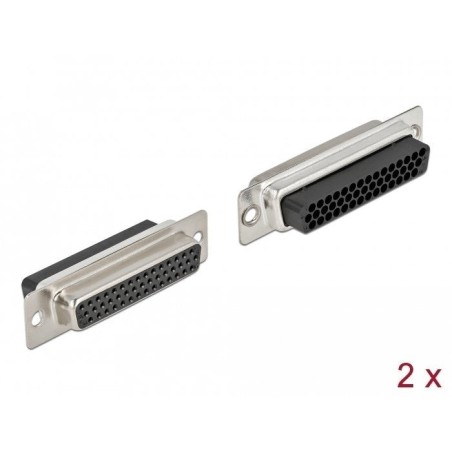Delock d-sub hd enchufe de crimpado de 44 clavijas, metal, 2 piezas