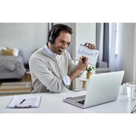 Auriculares kensington hi-fi con micrófono y botones de control de volumen