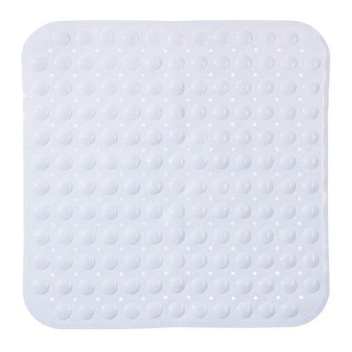 Alfombra ducha cuadrada blanca 55x55cm