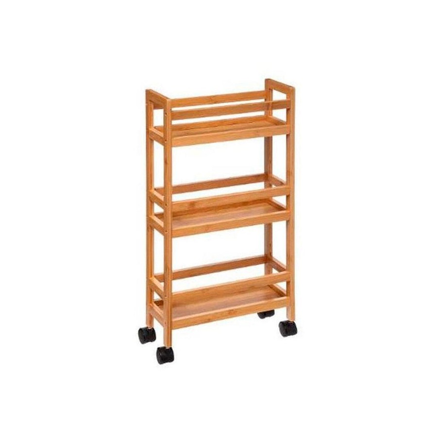 Carro slim de baño de bambú 74.5x36x15cm colección 'desserte'
