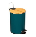 Cubo de basura de baño verde petrol 3l colección 'colors'