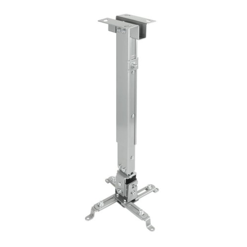 Tooq soporte universal de techo para proyector - inclinable y giratorio - peso max 20kg - plata