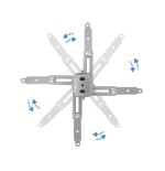 Tooq soporte universal de techo para proyector - inclinable y giratorio - peso max 20kg - plata