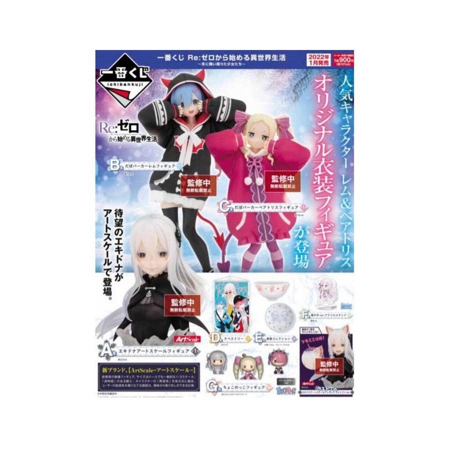 Ichiban kuji banpresto re zero girls who landed