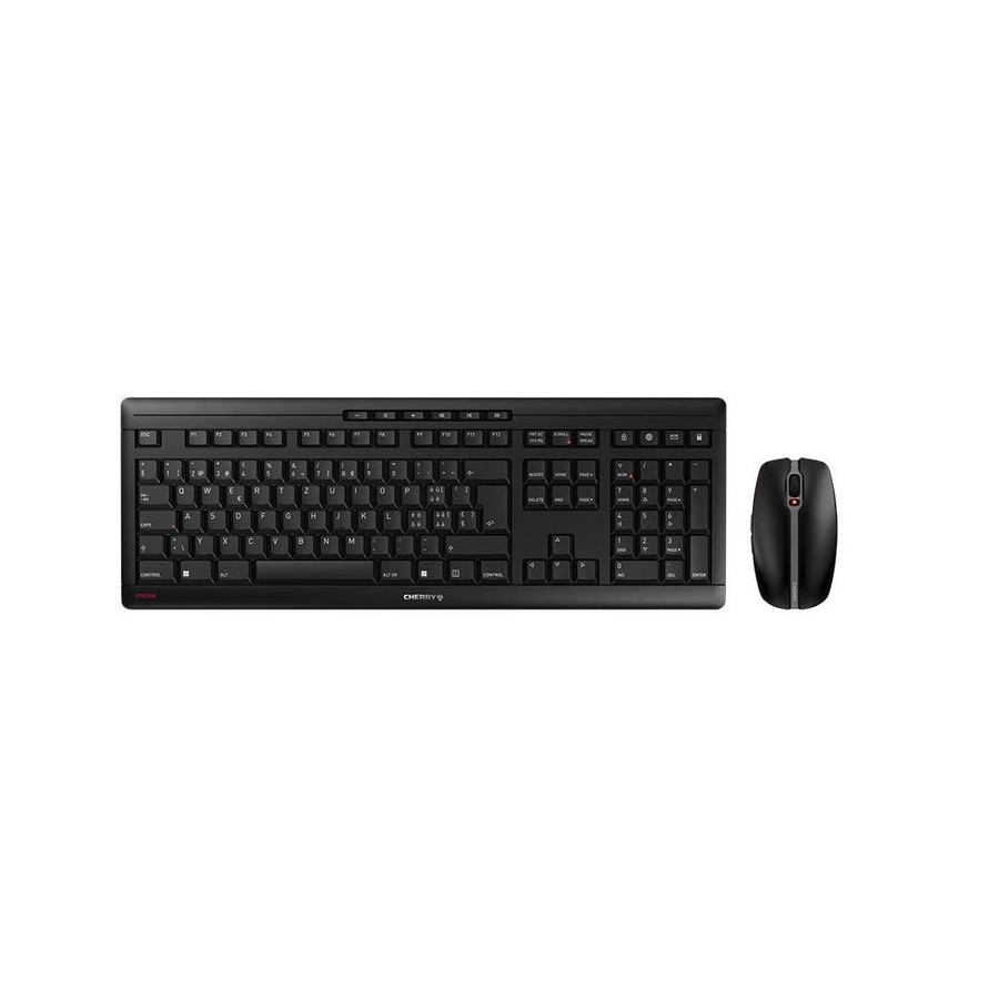 Teclado suizo cherry stream desktop rf inalámbrico qwertz negro