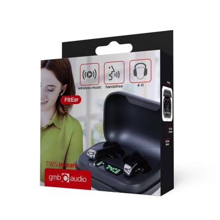 Gembird auriculares fitear-x300b bluetooth tws in-ears fitear negros