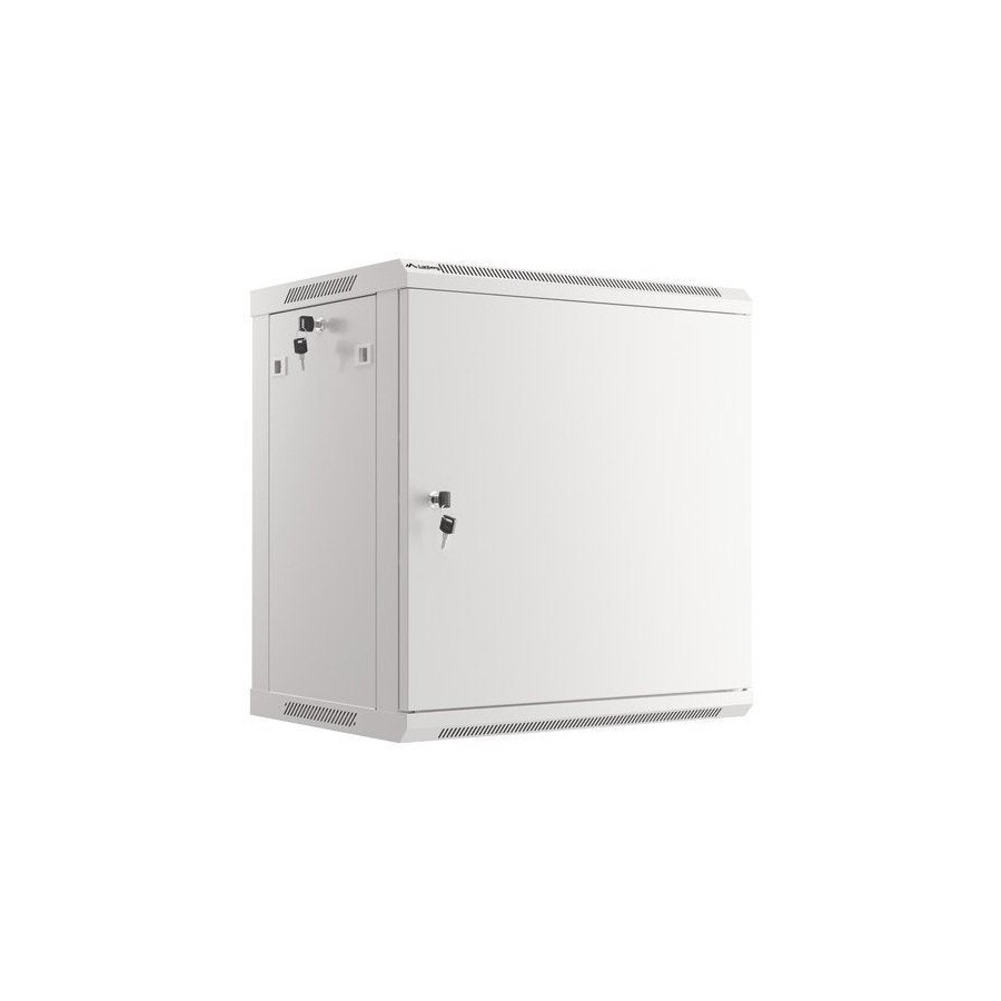 Lanberg armario rack 19 "montaje pared 12u / 600x450 con puerta metálica gris (paquete plano)