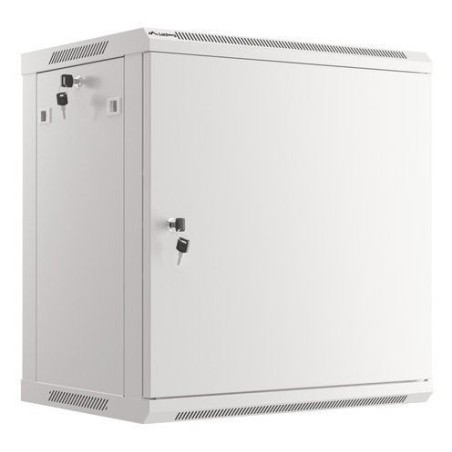 Lanberg armario rack 19 "montaje pared 12u / 600x450 con puerta metálica gris (paquete plano)