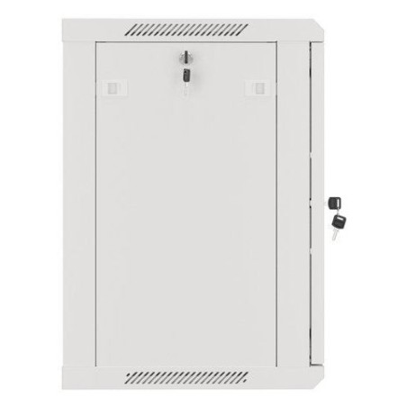 Lanberg armario rack 19 "montaje pared 12u / 600x450 con puerta metálica gris (paquete plano)