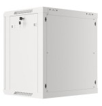 Lanberg armario rack 19 "montaje pared 12u / 600x450 con puerta metálica gris (paquete plano)