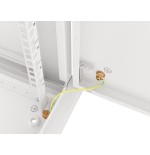 Lanberg armario rack 19 "montaje pared 12u / 600x450 con puerta metálica gris (paquete plano)